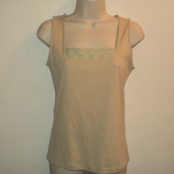 NEW Carole Little Tank Top Size Small Tan - Picture 1 of 5